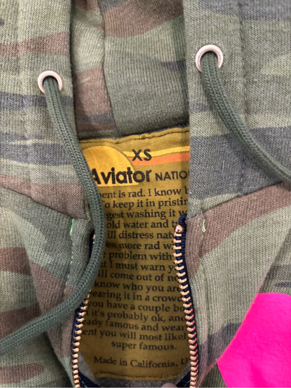 Aviator Nation heart camo/neon pink SET - Picture 2 of 3